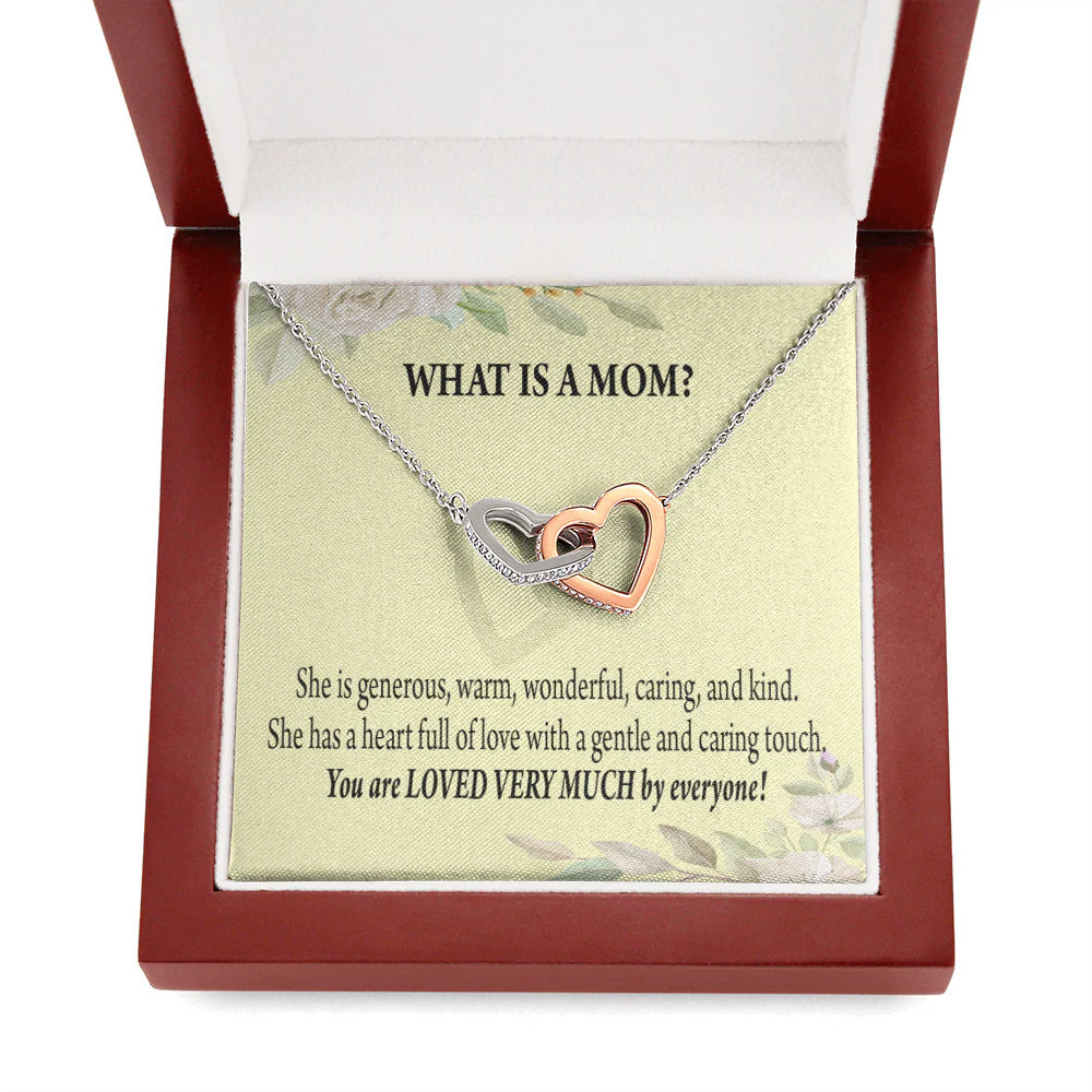 To Mom What Is Mom Inseparable Love Pendant Necklace Keepsake Card Luxury Box